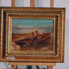 Painting couple in boat 