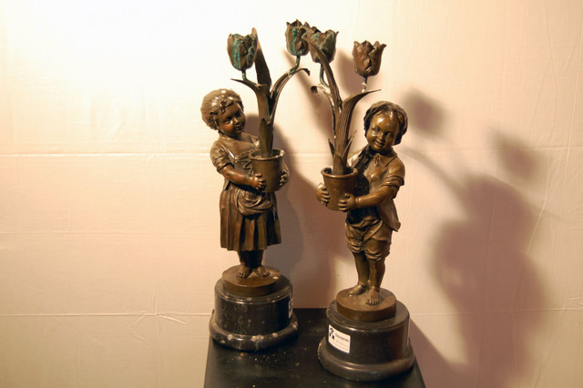Bronze Kerzenständer, Paar 