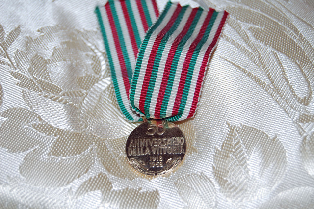 Victory Medal, gold, 50th anniversary