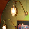 Pair wall lamps, art nouveau