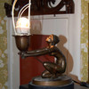 Bronze table lamp, art déco