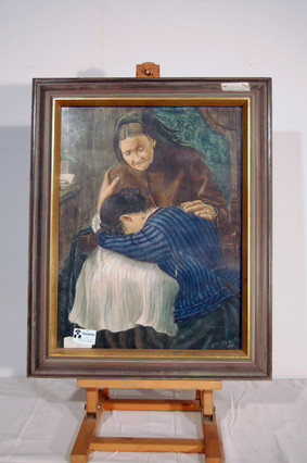 Painting of a crying girl 